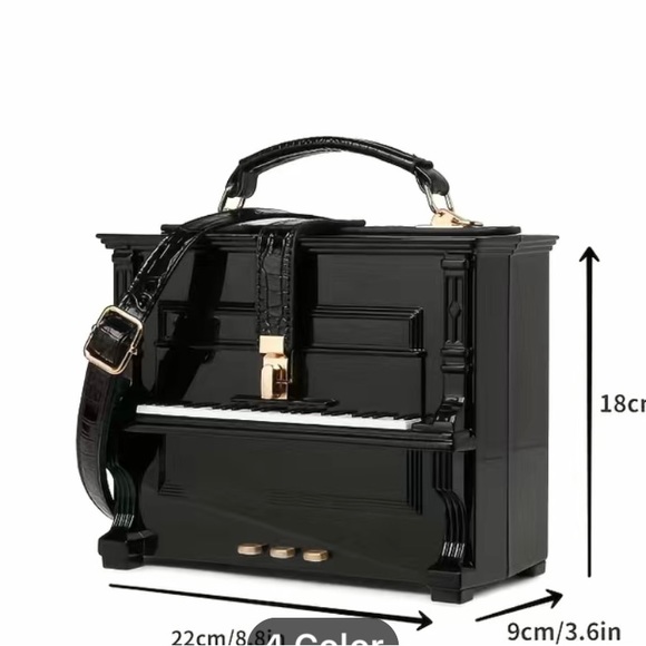 Piano shaped handbag NWOT - Picture 4 of 8